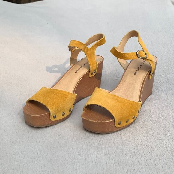 Lucky Brand Zashti Suede Platform Wedges Sz8 NWT - Picture 5 of 15